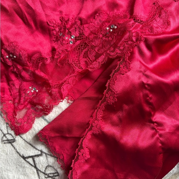 Victoria's Secret Red Satin Chemise - Picture 2 of 3